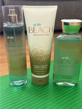 Bath & Body Works At The Beach Trio - Green & Gold Accents